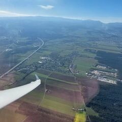 Flugwegposition um 11:42:10: Aufgenommen in der Nähe von Wiener Neustadt, Österreich in 1224 Meter
